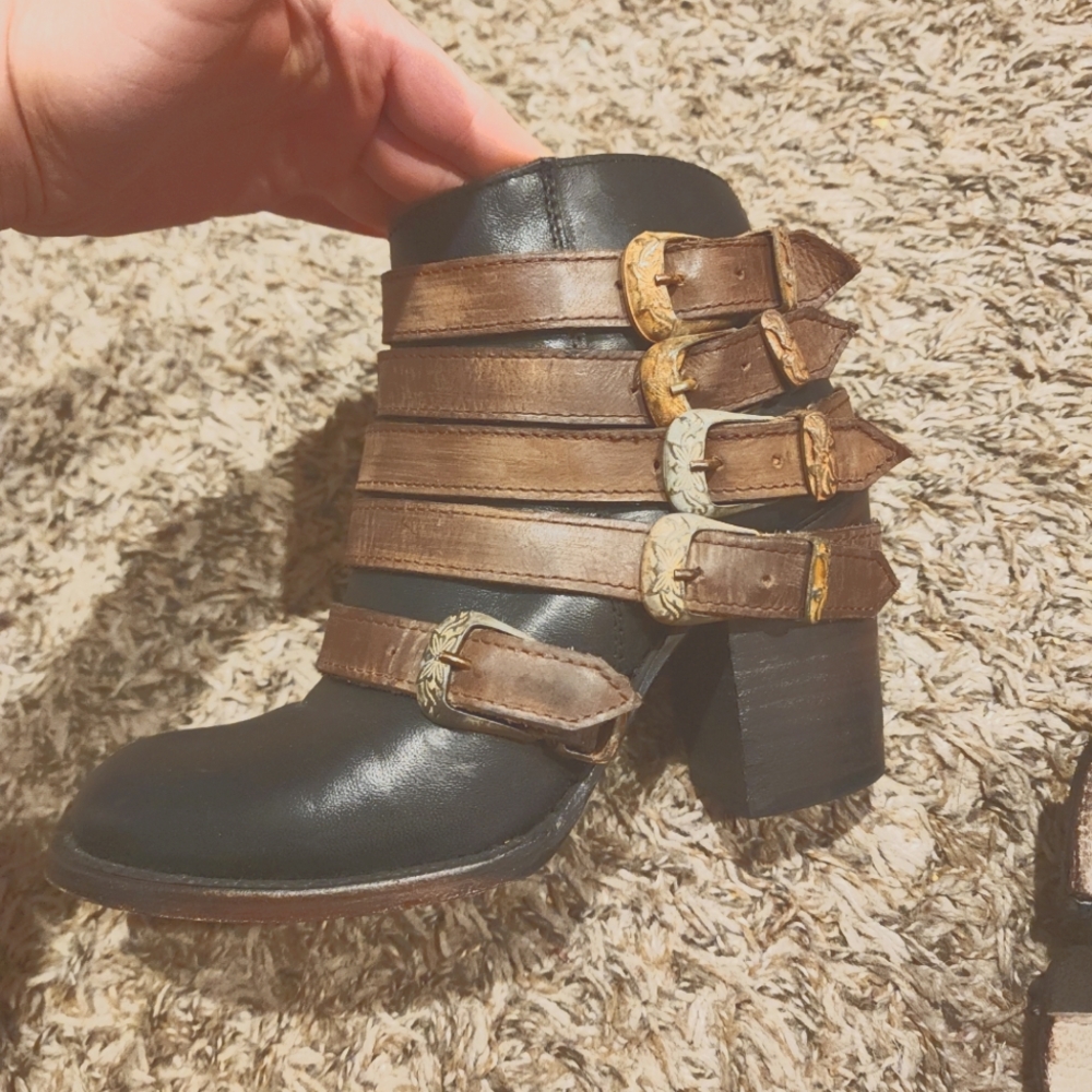 Freebird leather booties rare boost size 6